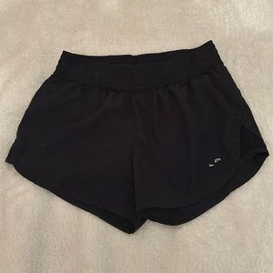 black athletic shorts